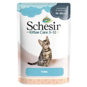 Вологий корм Schesir Kitten Care Tuna для кошенят з тунцем в желе 85 г