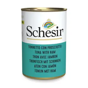 Вологий корм Schesir Tuna with Ham Тунець з Шинкою в бульйоні для котів 140г