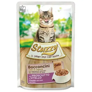 Вологий корм Stuzzy Cat Ham and Veal для котів, шинка телятина в желе, пауч 85г