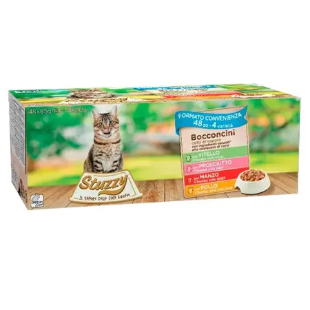 Вологий корм Stuzzy Cat Multipack для котів, мультипак в соусі, пауч 48х85г