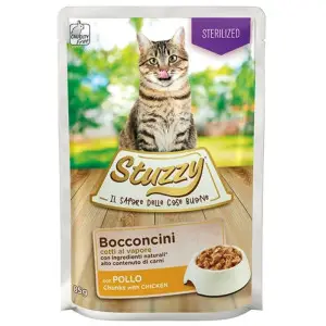 Вологий корм Stuzzy Cat Sterilized Chicken для стерилізованих кішок та кастрованих котів , курка в соусі, пауч 85г