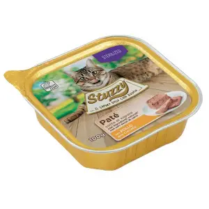 Вологий корм Stuzzy Cat Sterilized для стерилізованих кішок та кастрованих котів, курка паштет, 100г