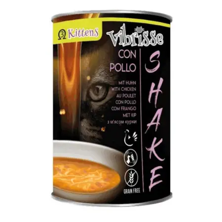 Влажный корм Суп для котят VIBRISSE SHAKE курица + ОМЕГА 3 , 135 г