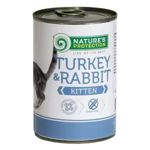 Вологий корм з індичатиною і кролятиною для молодих кошенят Nature's Protection Kitten Turkey&Rabbit 400г