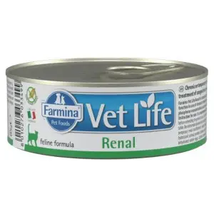 Вологий лікувальний корм Farmina Vet Life Renal дієт. харчування  для кішок , для підтримки функції нирок, 85 г