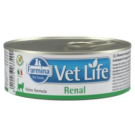 Вологий лікувальний корм Farmina Vet Life Renal дієт. харчування для кішок , для підтримки функції нирок, 85 г