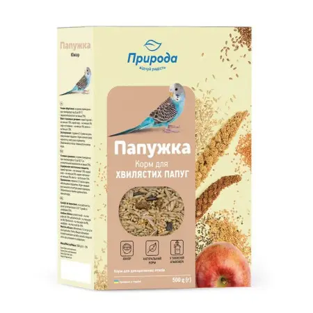 Корм для волнистых попугаев Природа Попугайчик, Юниор, 500 г (PR241082)