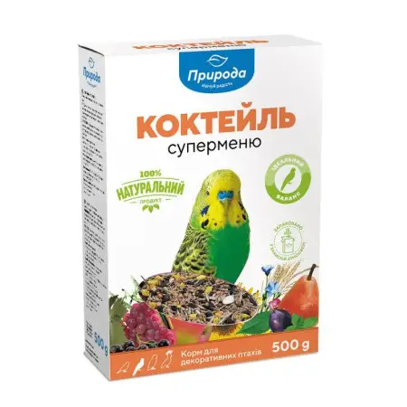 Корм для попугаев Природа Коктейль Суперменю, 500 г (PR740030)