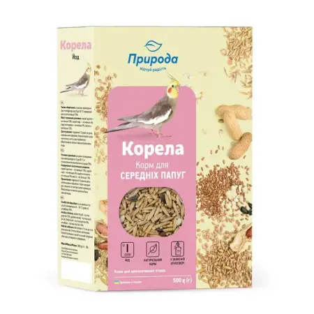 Корм для средних попугаев Природа Корелла, Йод, 500 г (PR241081)