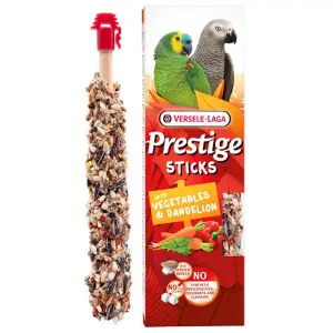 Versele-Laga Prestige Sticks Parrots Vegetables & Dandelion ВЕРСЕЛЕ-ЛАГА ПРЕСТИЖ ОВОЧІ ТА КУЛЬБАБА ласощі для середніх і великих папуг 2х70г