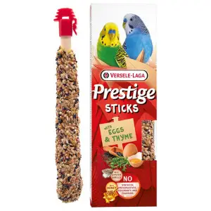 Versele-Laga Prestige Sticks Small Parrot Eggs & Thyme ВЕРСЕЛЕ-ЛАГА ЯЙЦЯ ТА ЧЕБРЕЦЬ ласощі для хвилястих папуг 2х30г