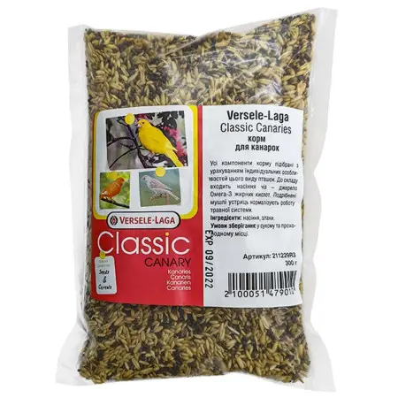 Versele-Laga Classic Canaries ВЕРСЕЛЕ-ЛАГА КЛАСІК КАНАРКА зернова суміш, корм для канарок , 300 г