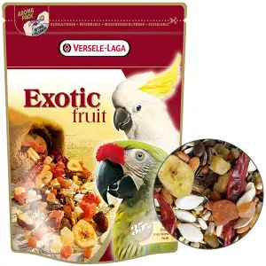 Versele-Laga Prestige Premium Parrots Exotic Fruit Mix ВЕРСЕЛЕ-ЛАГА ПРЕСТИЖ ПРЕМІУМ ЕКЗОТИЧНІ ФРУКТИ додатковий корм для великих папуг , 600 г