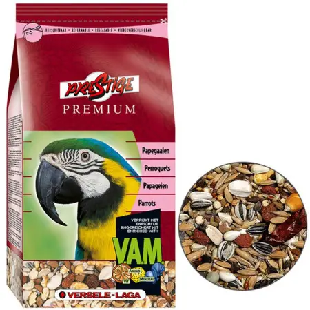 Versele-Laga Prestige Premium Parrots ВЕРСЕЛЕ-ЛАГА ПРЕСТИЖ ПРЕМІУМ ВЕЛИКИЙ ПАПУГА зернова суміш корм для великих папуг , 1 кг