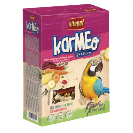 Vitapol корм KARMEO для ПАПУГ великих 900г