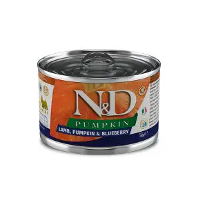 Беззерновий вологий корм Farmina N&D Grain Free Pumpkin Lamb Mini Adult для собак з ягням, гарбузом та чорницею 140 г