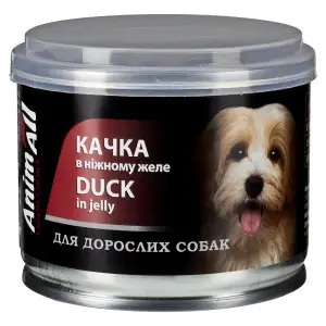 Вологий корм AnimAll для собак Качка в ніжному желе 195 г