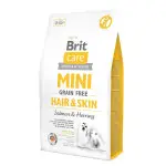 Сухой корм Brit Care GF Mini Hair & Skin для собак миниатюрных пород, для кожи и шерсти, с лососем и селедкой, 2 кг