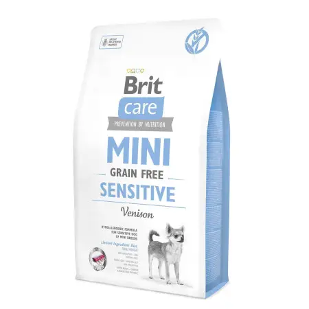 Сухой корм Brit Care GF Mini Sensitive для собак миниатюрных пород с чувствительным пищеварением, с олениной, 2 кг