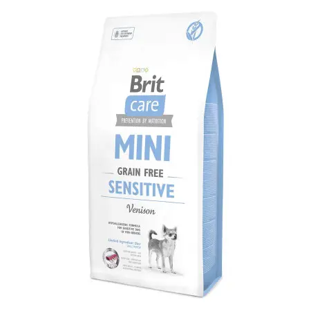 Сухой корм Brit Care GF Mini Sensitive для собак миниатюрных пород с чувствительным пищеварением, с олениной, 7 кг