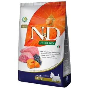 Беззерновий сухий корм Farmina N&D Grain Free Pumpkin Mini Adult для собак дрібних порід з ягням, гарбузом та чорницею 2,5 кг