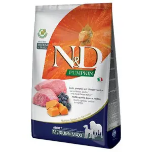 Беззерновий сухий корм Farmina N&D Grain Free Pumpkin Medium&Maxi Adult для собак середніх та великих порід з ягням, гарбузом та чорницею 2,5 кг