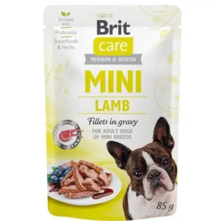 Вологий корм Brit Care Mini для собак, з філе ягняти в соусі, 85 г