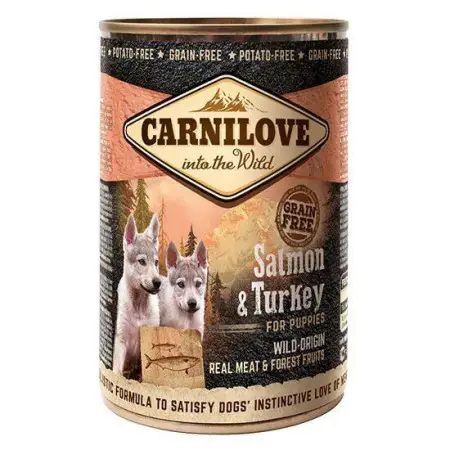 Вологий корм Carnilove Salmon & Turkey для цуценят, лосось та індичка, 400 г