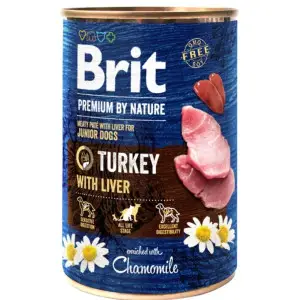 Вологий корм Brit Premium by Nature для собак, індичатина з печінкою, 400 г
