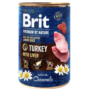 Вологий корм Brit Premium by Nature для собак, індичатина з печінкою, 800 г