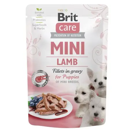 Вологий корм Brit Care Mini для цуценят, з філе ягняти в соусі, 85 г