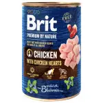 Вологий корм Brit Premium by Nature для собак, курка з курячим серцем, 400 г