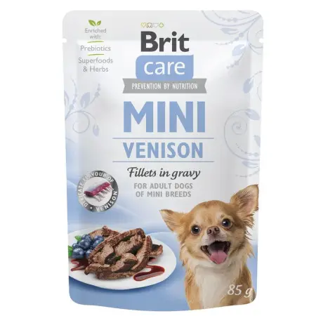 Вологий корм Brit Care Mini для собак, з філе дичини в соусі, 85 г
