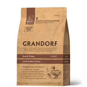 Сухий корм Grandorf Duck and Turkey Adult Medium & Maxi Breeds для дорослих собак середніх та великих порід з качкою та індичкою 3 кг