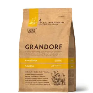 Сухий корм Grandorf 4 Meat Adult Mini Breeds 4 види м'яса для дорослих собак міні порід 1 кг