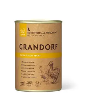 Вологий корм для дорослих собак Grandorf DUCK & TURKEY з качкою та індичкою, 400 г