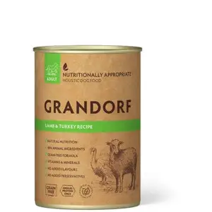 Вологий корм для дорослих собак Grandorf LAMB & TURKEY з ягнятком та індичкою, 400 г