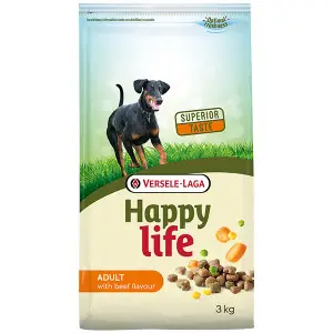 Happy Life Adult with Beef flavouring ХЕППІ ЛАЙФ ЯЛОВИЧИНА сухий преміум корм для собак усіх порід , 3 кг