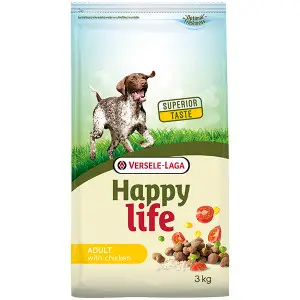 Happy Life Adult with Chicken ХЕППІ ЛАЙФ З КУРКОЮ сухий преміум корм для собак усіх порід , 3 кг