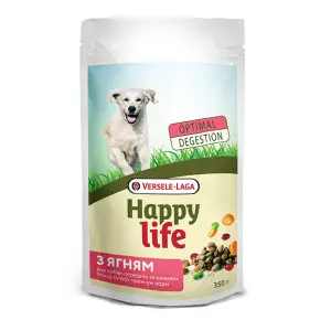 Happy Life Adult with Lamb ХЕППІ ЛАЙФ ЯГНЯ сухий преміум корм для собак середніх та великих порід , 0.35 кг