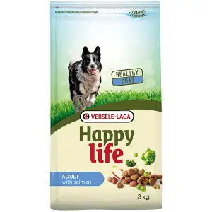 Happy Life Adult with Salmon ХЕППІ ЛАЙФ ЛОСОСЬ сухий преміум корм для собак усіх порід , 3 кг