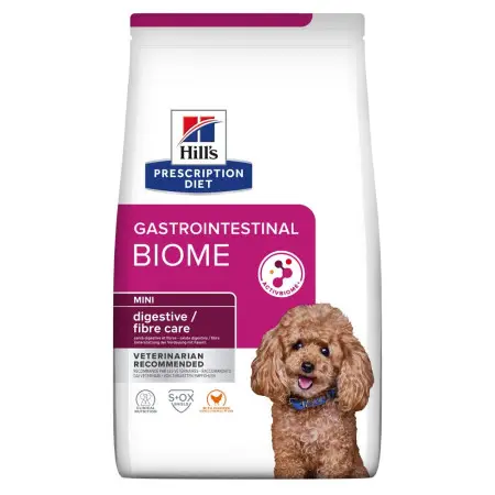 Hill's PRESCRIPTION DIET Gastrointestinal Biome Mini Сухой корм для собак малых пород при заболеваниях желудочно-кишечного тракта, с курицей, 1 кг