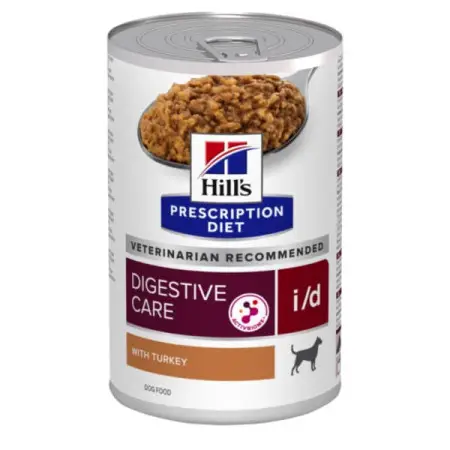 Hill's PRESCRIPTION DIET Digestive Care Увлажняющий корм для собак уход за пищеварением, с индейкой, консерва, 360 г