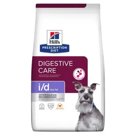 Hill’s PRESCRIPTION DIET i/d Low Fat Сухий корм для догляду за травленням у собак, зі зниженим вмістом жиру, з куркою, 12 кг