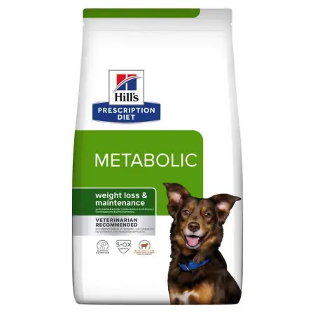 Hill's PRESCRIPTION DIET Metabolic Сухой корм для собак для контроля и снижения веса, с ягненком и рисом, 1,5 кг