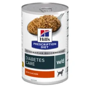 Hill’s PRESCRIPTION DIET w/d Diabetes Care вологий корм для собак при цукровому діабеті, з куркою, консерва, 370 г