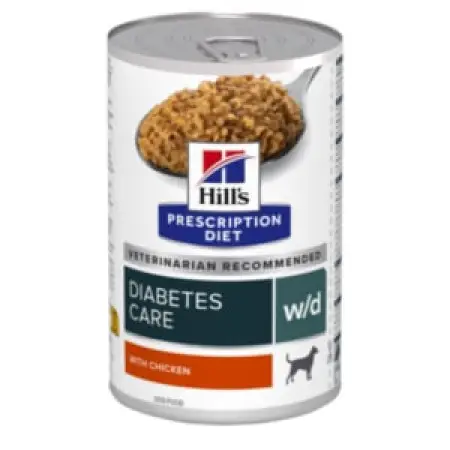 Hill’s PRESCRIPTION DIET w/d Diabetes Care вологий корм для собак при цукровому діабеті, з куркою, консерва, 370 г