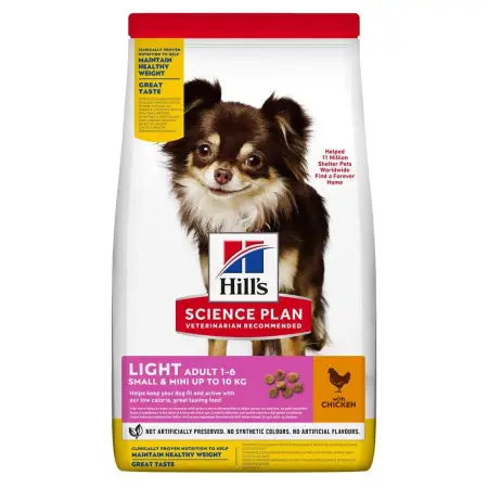 Hill’s SCIENCE PLAN Adult Light Small&Mini Сухий корм для схильних до зайвої ваги дорослих собак малих і мініатюрних порід, з куркою, 6 кг