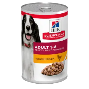 Hill's SCIENCE PLAN Adult Вологий корм для дорослих собак, з куркою, консерва, 370 г