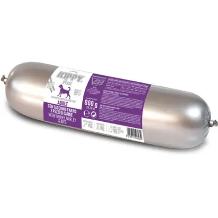 KIPPY Dogs Turkey&barley and bits 800g Повноцінний вологий корм для дорослих собак з індичкою та ячменем у вигляді паштету зі шматочками м'яса, 800 г